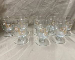 8- Libbey Apothecary Footed Glasses 