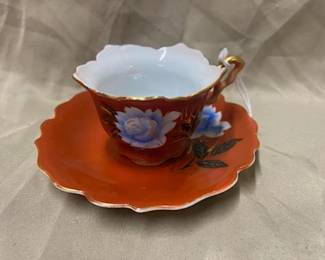 Red Japan Cup & Saucer -Demitasse 