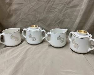 2- Sets of Owen Illinois RX Cream & Sugar 