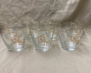 7-Libbey RX Apothecary Glasses 