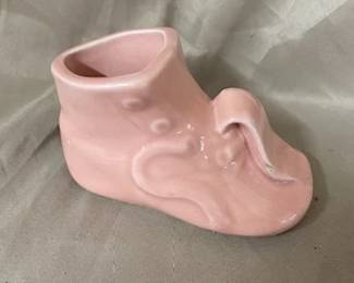 Pink Ceramic baby Shoe 