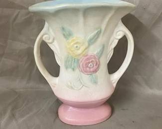Hull Dbl. Handle "Open Rose" Vase 