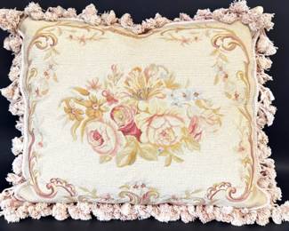 Needlepoint, petit point pillow