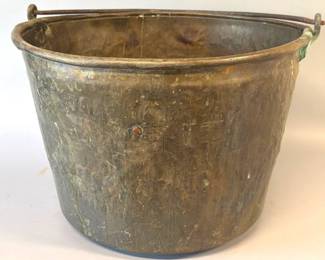 Large brass apple butter kettle