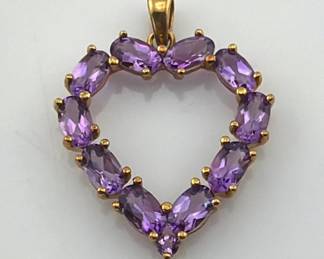 10kt amethyst pendant