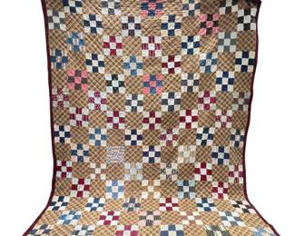Antique nine patch quilt