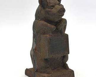 Cast iron Thrifty pig bank