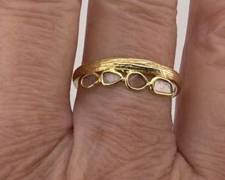 Sterling vermeil diamond ring