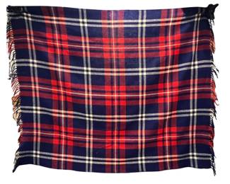 Horner wool plaid throw