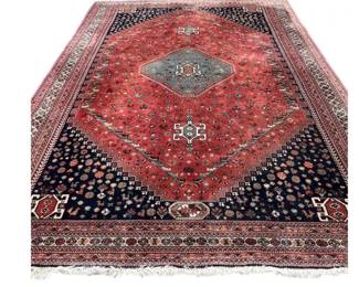 Room size Indian wool rug; 9’2 x 12’8”