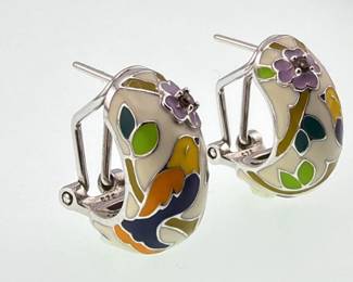 Belle Etoile sterling enamel earrings
