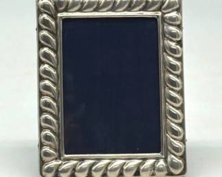 Sterling silver (tested) picture frame with easel back fits photograph 3.25" x 4.5"