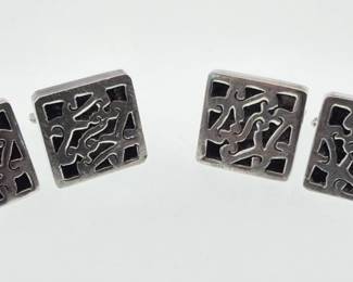  Mexican sterling cuff links (2 pairs)