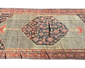 Antique Hamadan Malayer scatter rug; 65” x 115”