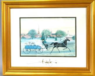 Signed and numbered P. Buckley Moss lithograph