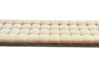 Ward Bennett inspired chrome MCM tufted vintage bench