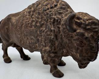 Cast iron bison bank