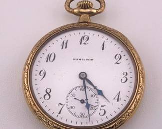 Gold filled Hamilton pocket watch