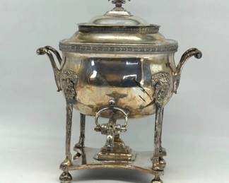 Old Sheffield plate hot water urn