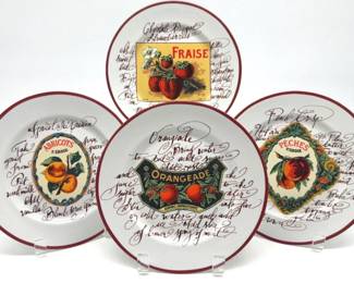 Williams-Sonoma fruit plates (4)