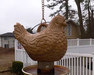 Rooster bird feeder