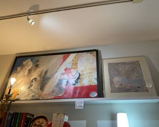 Original acrylic on canvas Patrick Rocard “L’Escalier Rouge” (34” x 60”) $1800 + tax