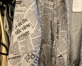 LOOK newspaper print jacket  S/M $100 + tax