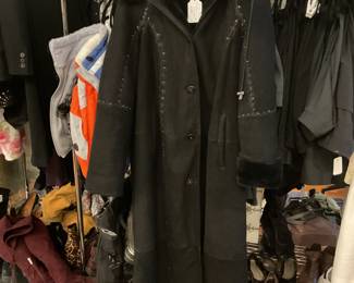 Harlin Patchwork shearling and fur coat with embroidery details $380 + tax