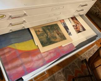 Drawer full of large prints