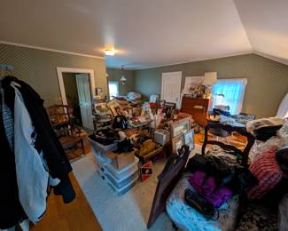 clothes, frames, linens, art