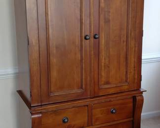 Wooden Armoire Entertainment Center