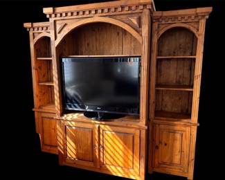 003 Incredible HandCrafted 3Piece Entertainment Center  Television NOT INCLUDED