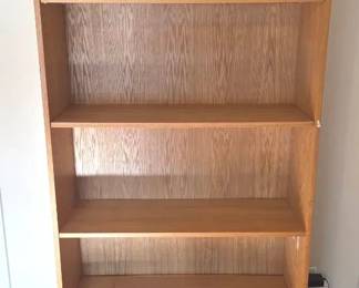 Five Shelf Wood Veneer Bookcase 