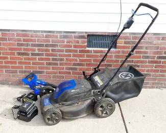 Battery Powered Mower and Blower Bundle