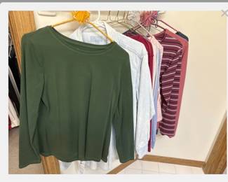 Many women's name brand clothing. Tops, sweaters, skirts, slacks, Denim. https://modestlambestatesales.hibid.com/