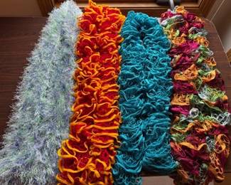 Ruffle scarves. Handcrafted. Ear warmers. 