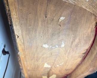 Underneath view of the curio cabinet. Solid wood. https://modestlambestatesales.hibid.com/