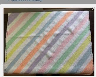 Baby blanket / afghan. https://modestlambestatesales.hibid.com/