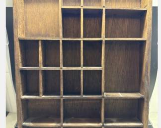 Wood divider display. https://modestlambestatesales.hibid.com/