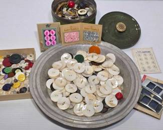 Button Collection. Featuring 50 Large and 40 Small Mother of Pearl Buttons