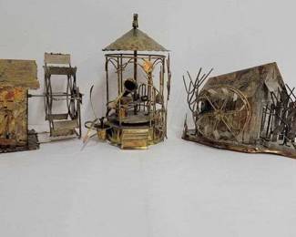 12 MCM TinCopper finish Musical Sculptures.