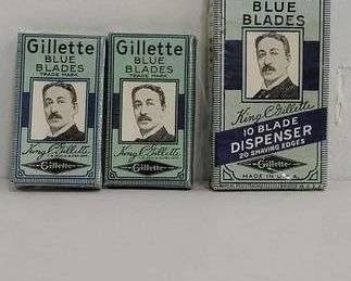 1 GILLETTE BLUE BLADES. NEW OLD STOCK