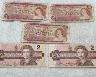 Canadian $2 Banknotes Lot 2