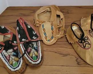 Three Pairs of Moccasins 