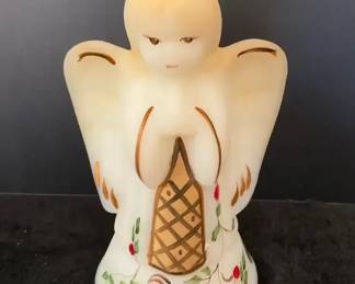  010 Fenton Hand Prainted Bell Angel