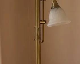 Metal Floor Lamp, Possibly Brass 