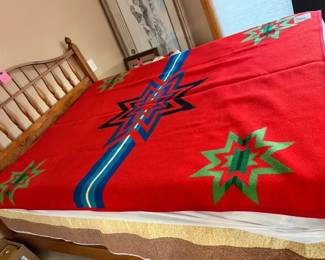 Native American Star Wool Blanket 
