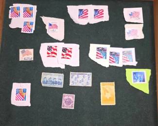 Lot of American Flag, Statue of Liberty and Military Related Stamps 