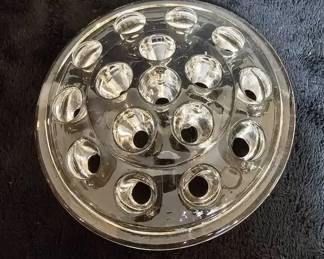 Vintage Clear Glass Flower Frog