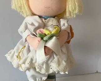 Vintage Precious Moments Doll With Stand 
